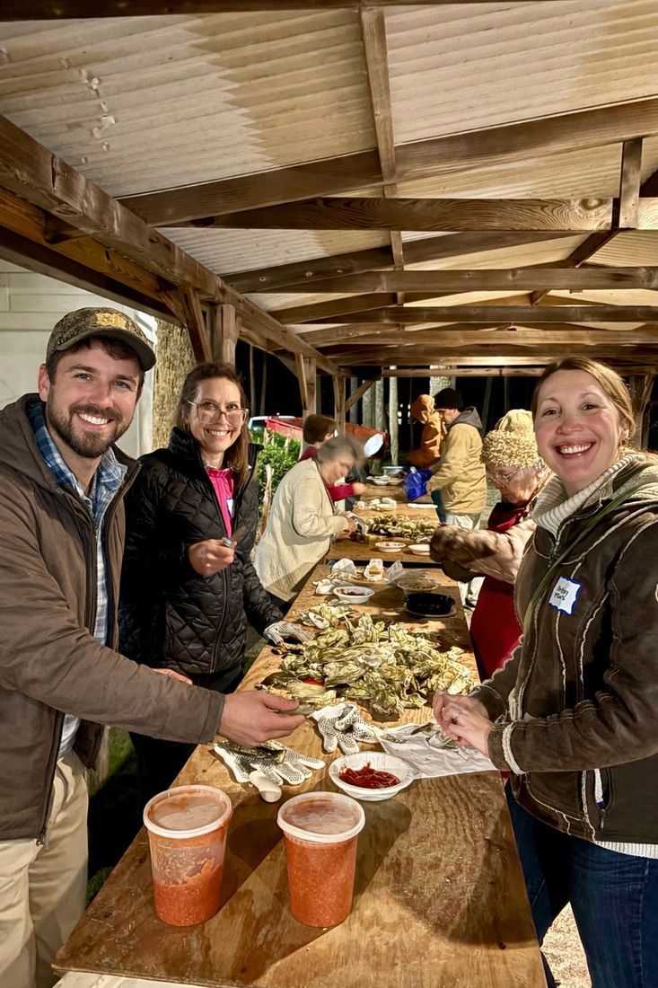 At the oyster roast