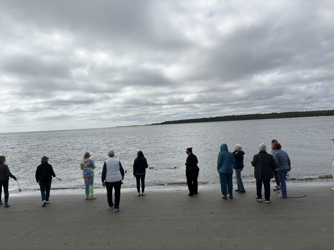 Beach walk at the retreat