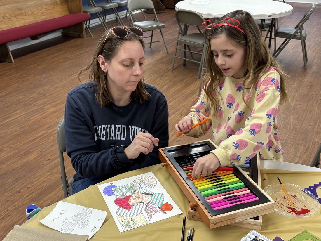 Making art together, all ages