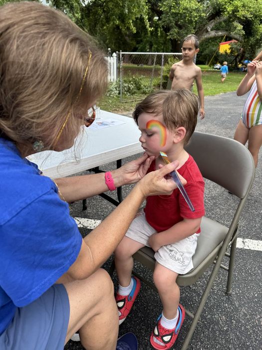 Families at the Slide Into Summer day