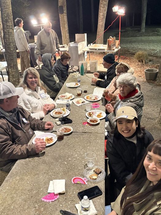 Gathered for the oyster roast