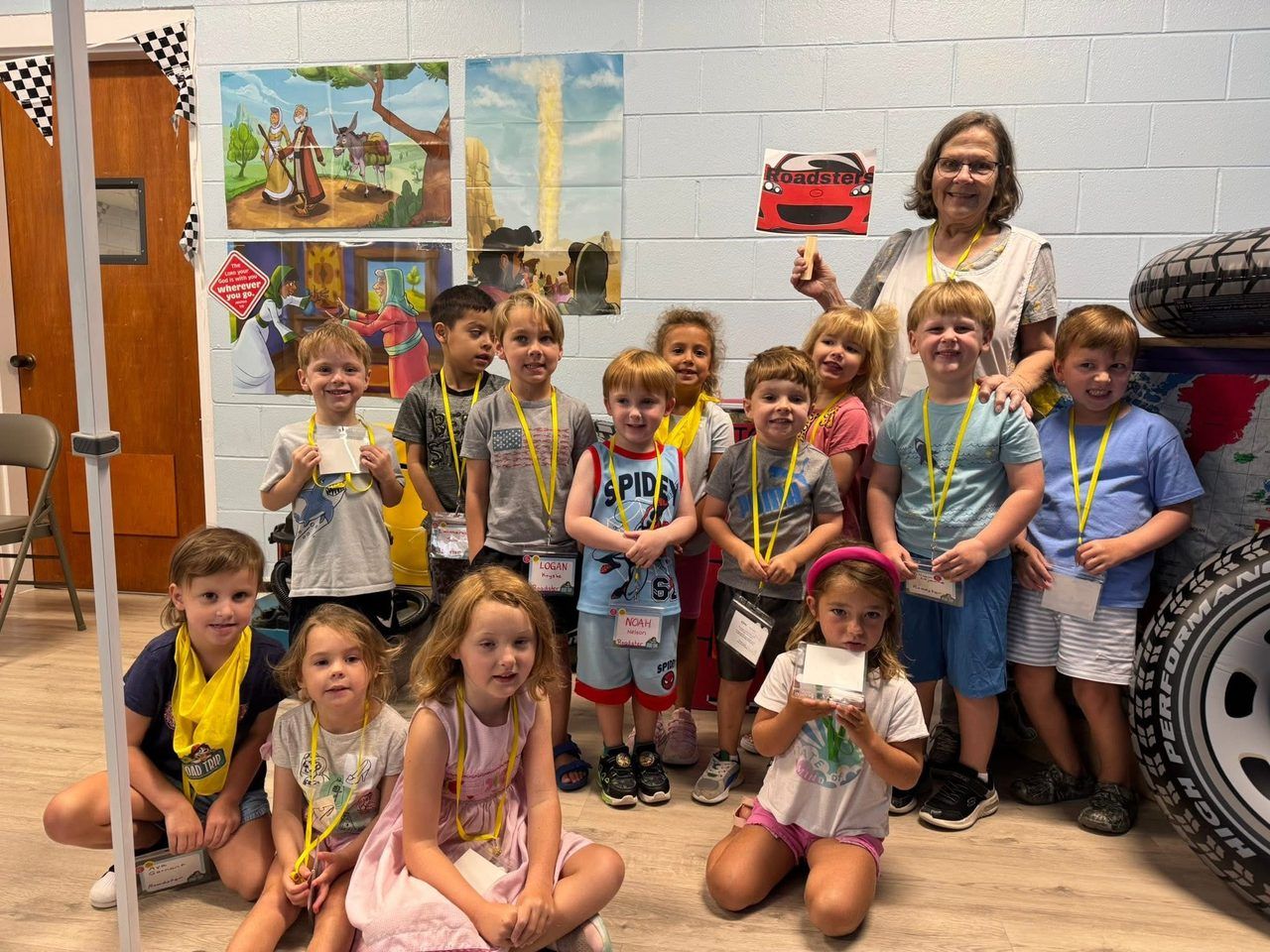 Campers gathered at Vacation Bible School