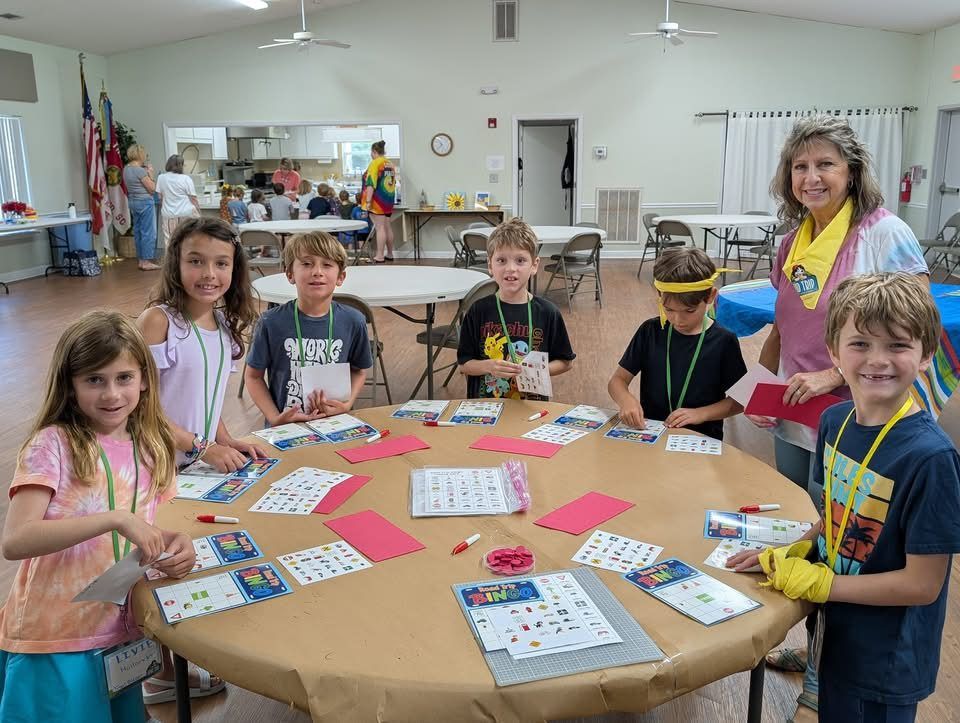 Games and crafts at Vacation Bible School