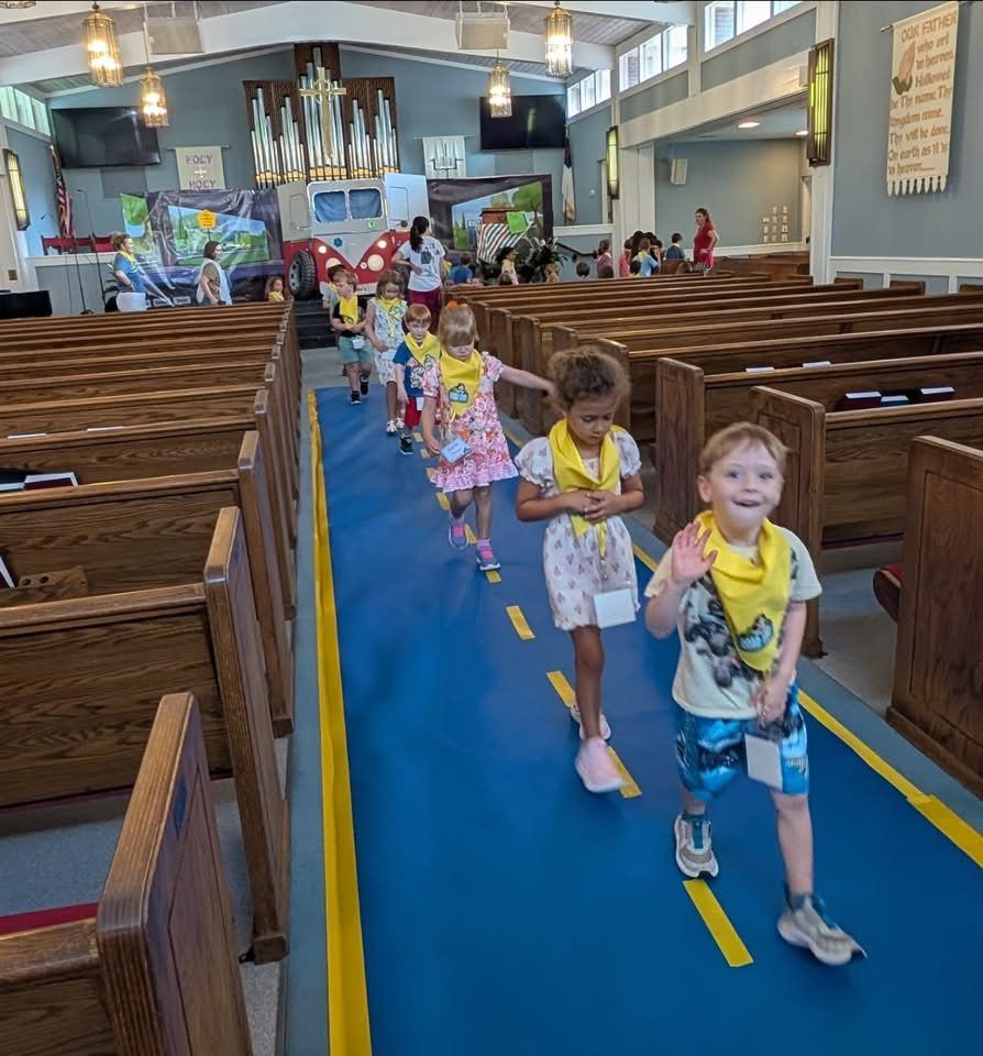 Singing together at Vacation Bible School